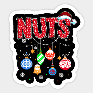 Funny Chest Nuts Matching Chestnuts Christmas Couples Nuts Sticker